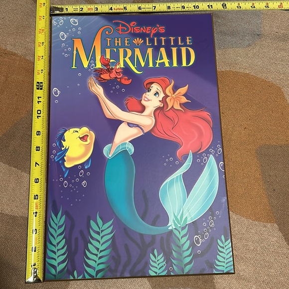 Disney’s The Little Mermaid w Sebastian & Flounder 17x11 mounted wall hanging - Picture 10 of 13